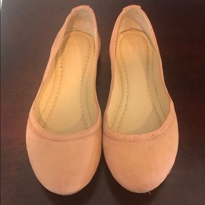 Frye pink nude suede ballerina flats size 6.5